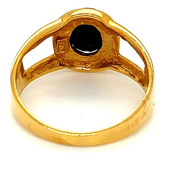 Blue Sapphire 1.67ct Solid 21K Gold Ring - Picture 5 of 7